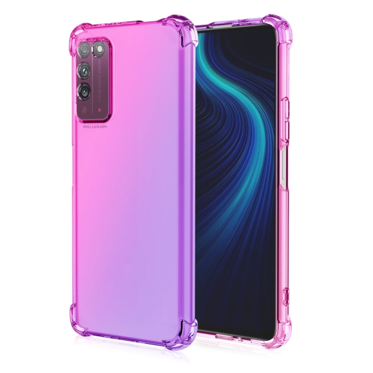 For Huawei Honor X10 5G Four-Corner Airbag Shockproof Gradient Color TPU Protective Case