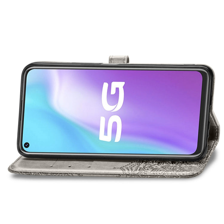 For Vivo Y70s Halfway Mandala Embossing Pattern Horizontal Flip PU Leather Case with Card Slots & Holder & Wallet