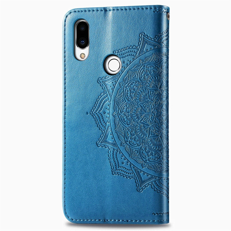 For Meizu Note 9 Halfway Mandala Embossing Pattern Horizontal Flip PU Leather Case with Card Slots & Holder & Wallet