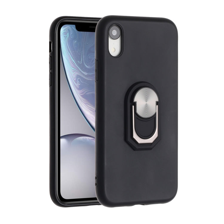 For iPhone XR PC + TPU Shockproof Protective Case with Ring Holder