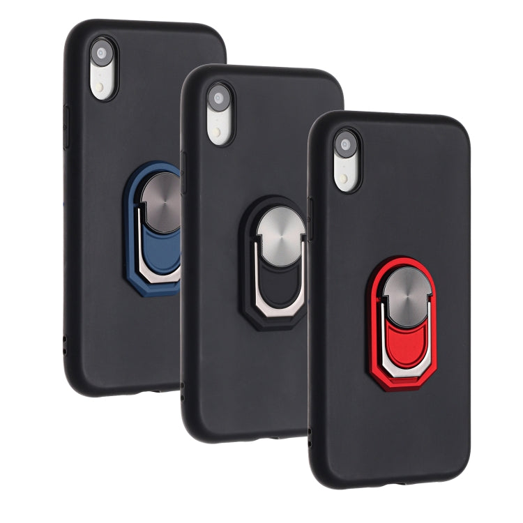 For iPhone XR PC + TPU Shockproof Protective Case with Ring Holder