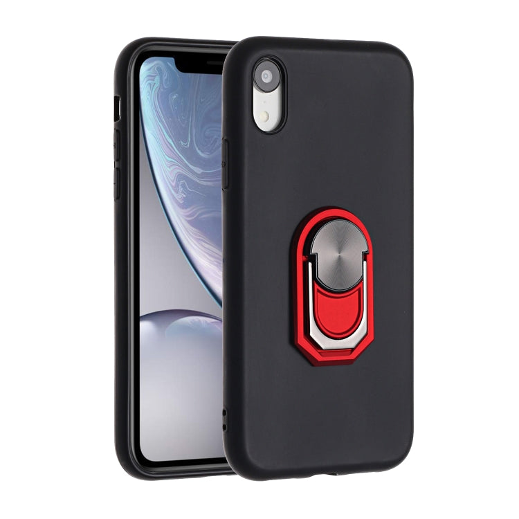For iPhone XR PC + TPU Shockproof Protective Case with Ring Holder