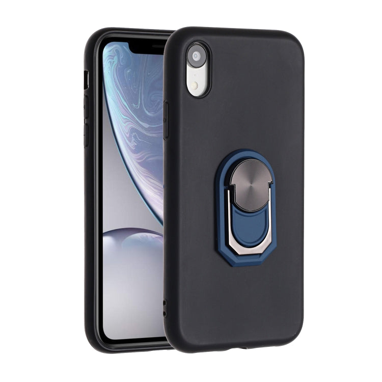 For iPhone XR PC + TPU Shockproof Protective Case with Ring Holder