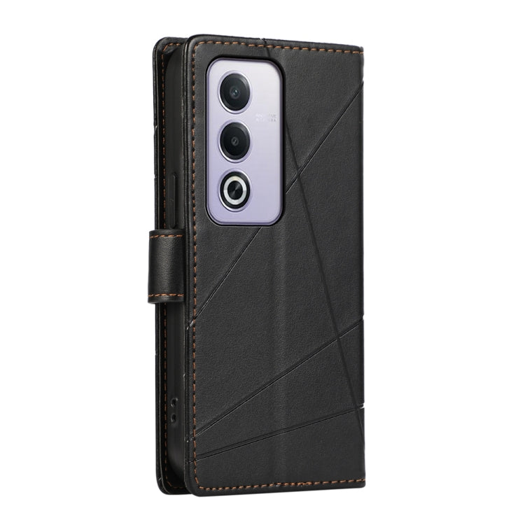 For OPPO A3 Pro 5G PU Genuine Leather Texture Embossed Line Phone Case