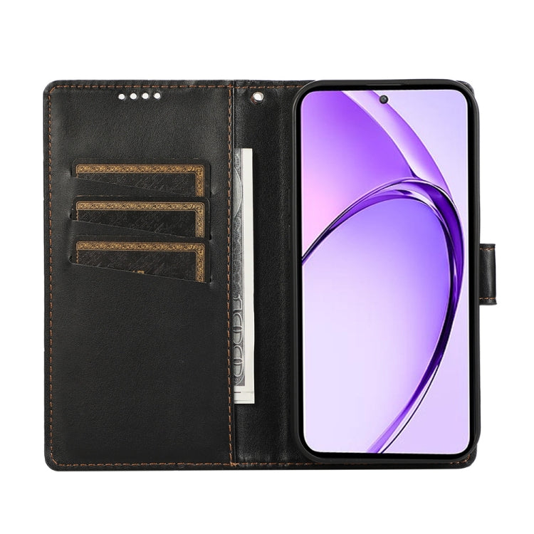 For OPPO A3 Pro 5G PU Genuine Leather Texture Embossed Line Phone Case