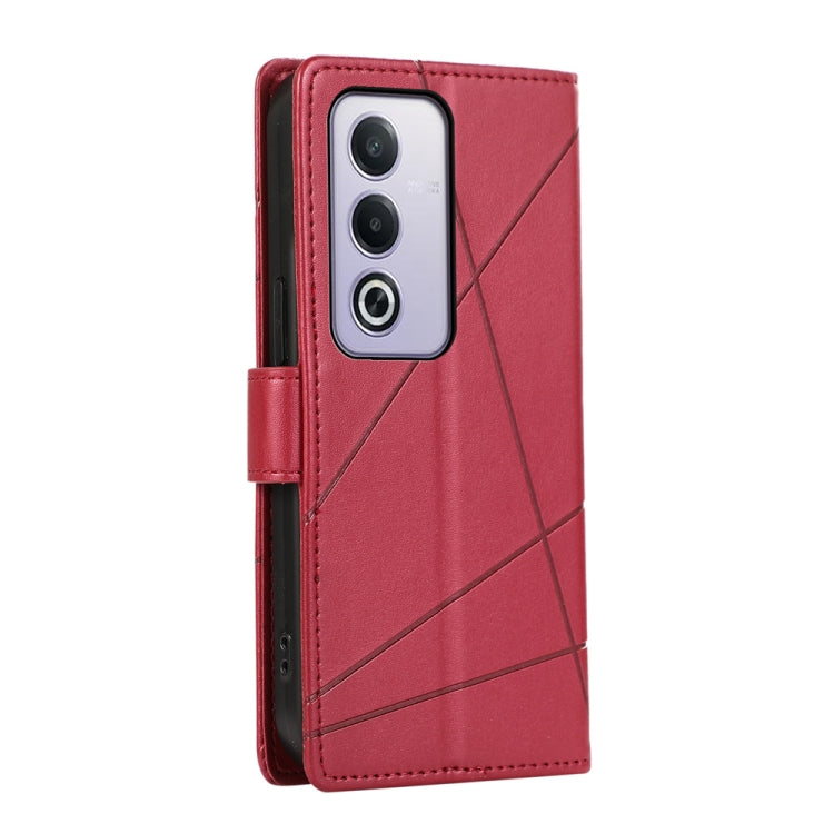 For OPPO A3 Pro 5G PU Genuine Leather Texture Embossed Line Phone Case