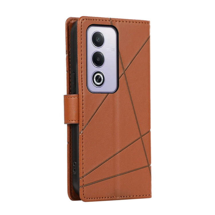 For OPPO A3 Pro 5G PU Genuine Leather Texture Embossed Line Phone Case