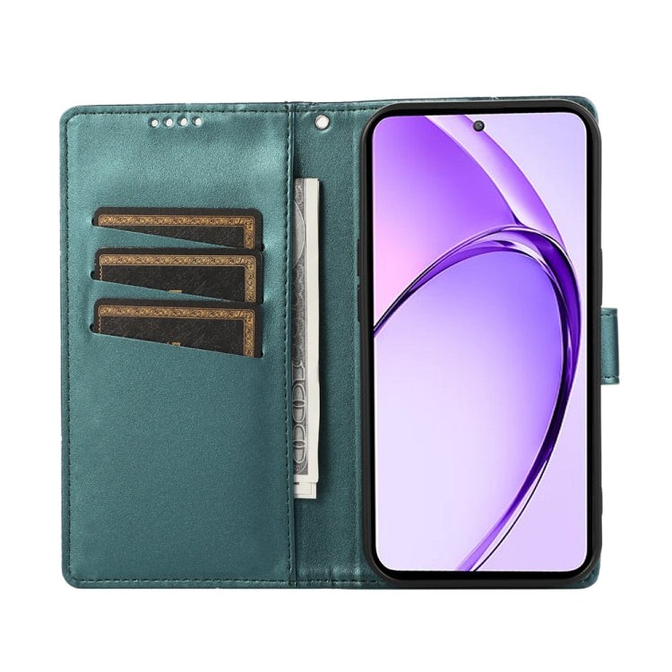For OPPO A3 Pro 5G PU Genuine Leather Texture Embossed Line Phone Case