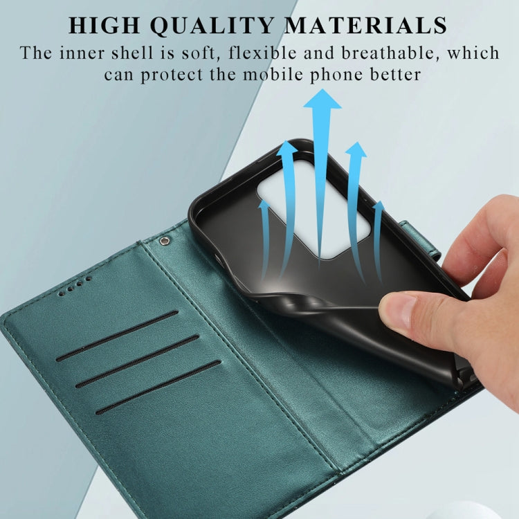 For OPPO A3 Pro 5G PU Genuine Leather Texture Embossed Line Phone Case