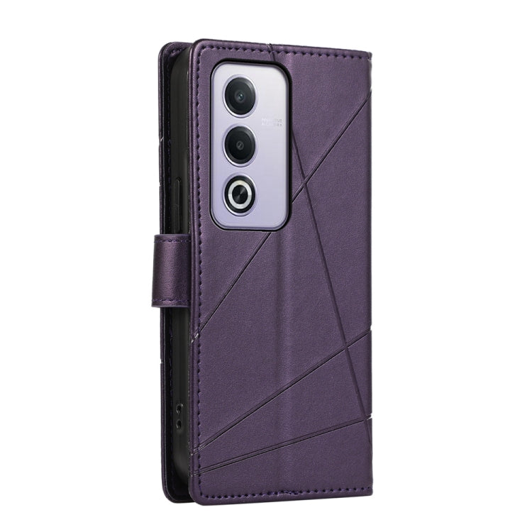 For OPPO A3 Pro 5G PU Genuine Leather Texture Embossed Line Phone Case