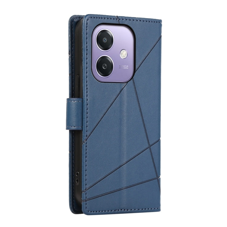 For OPPO A3 4G / 5G Global / A3X 4G / 5G India PU Genuine Leather Texture Embossed Line Phone Case