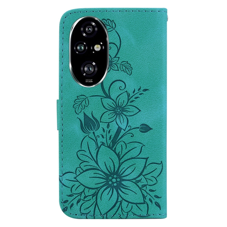 For Honor 200 Pro 5G Lily Embossed Leather Phone Case