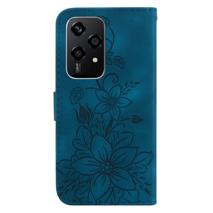 For Honor 200 Lite Global Lily Embossed Leather Phone Case