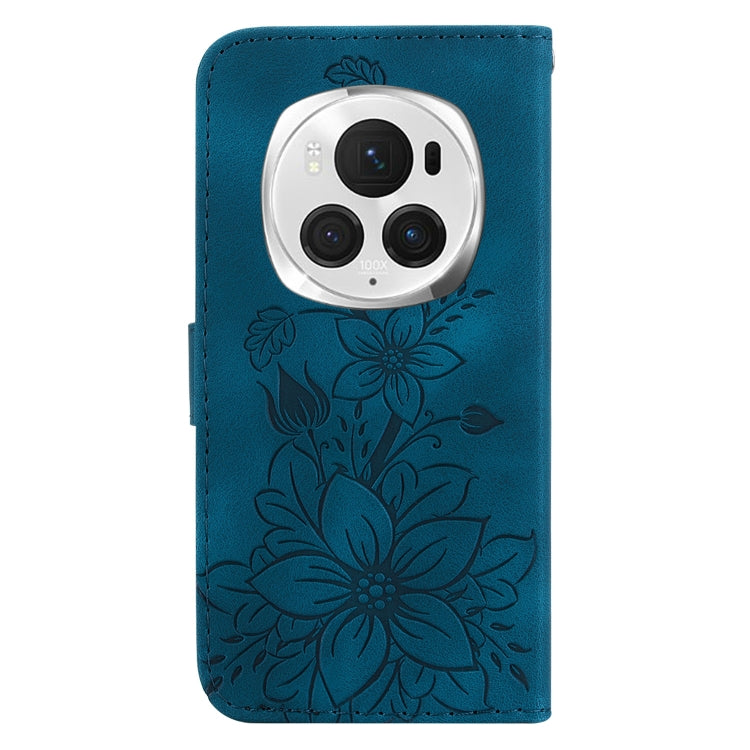 For Honor Magic6 Pro Lily Embossed Leather Phone Case