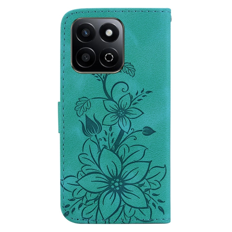 For Honor Play 60 Plus Lily Embossed Leather Phone Case