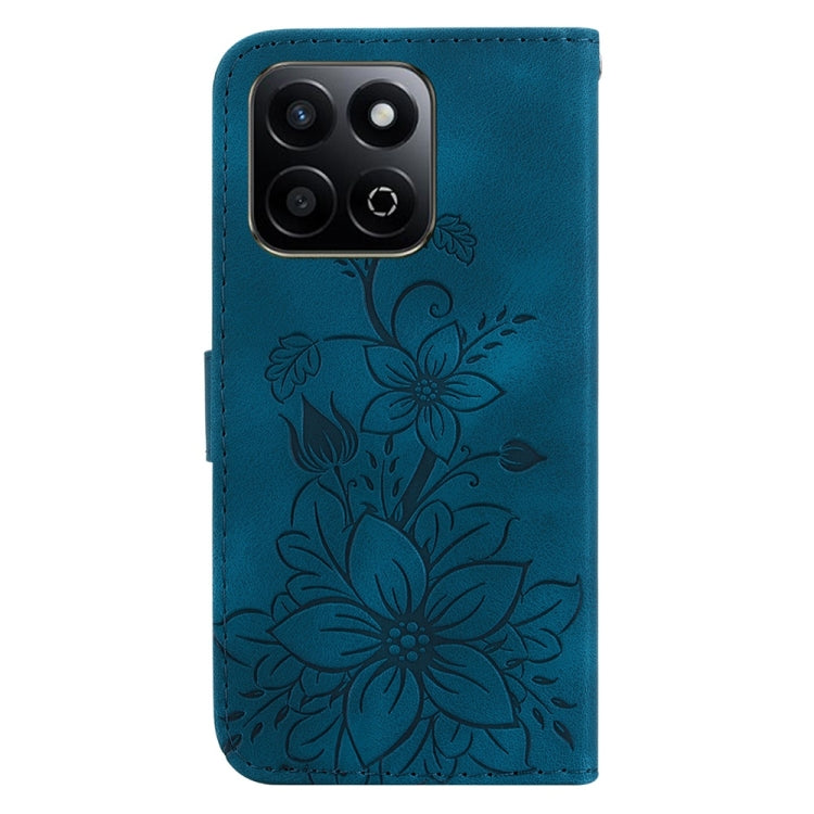 For Honor Play 60 Plus Lily Embossed Leather Phone Case