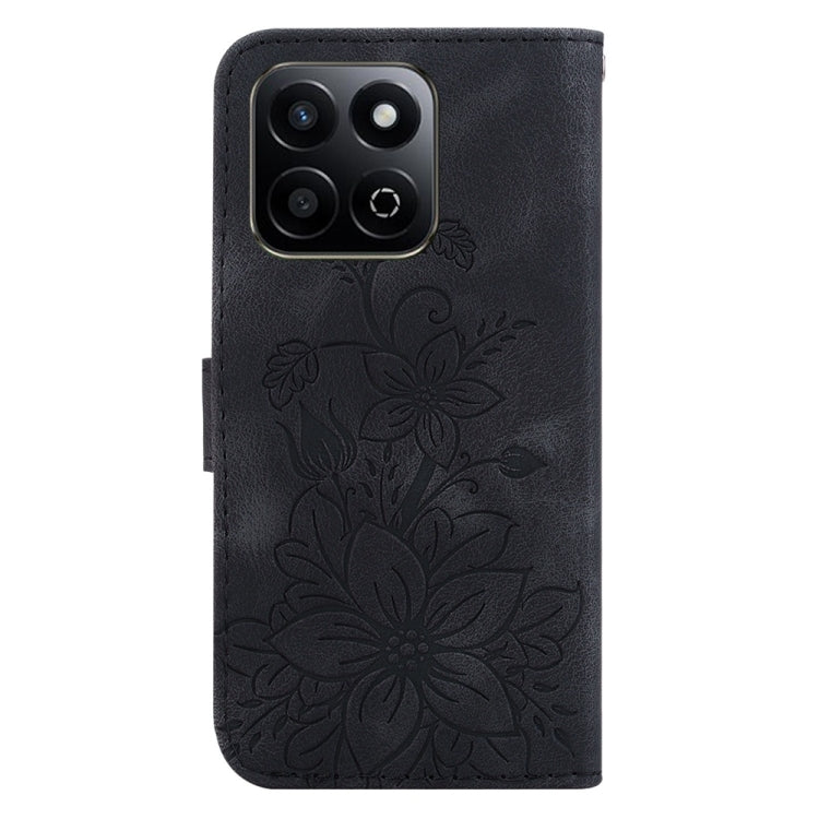 For Honor Play 60 Plus Lily Embossed Leather Phone Case