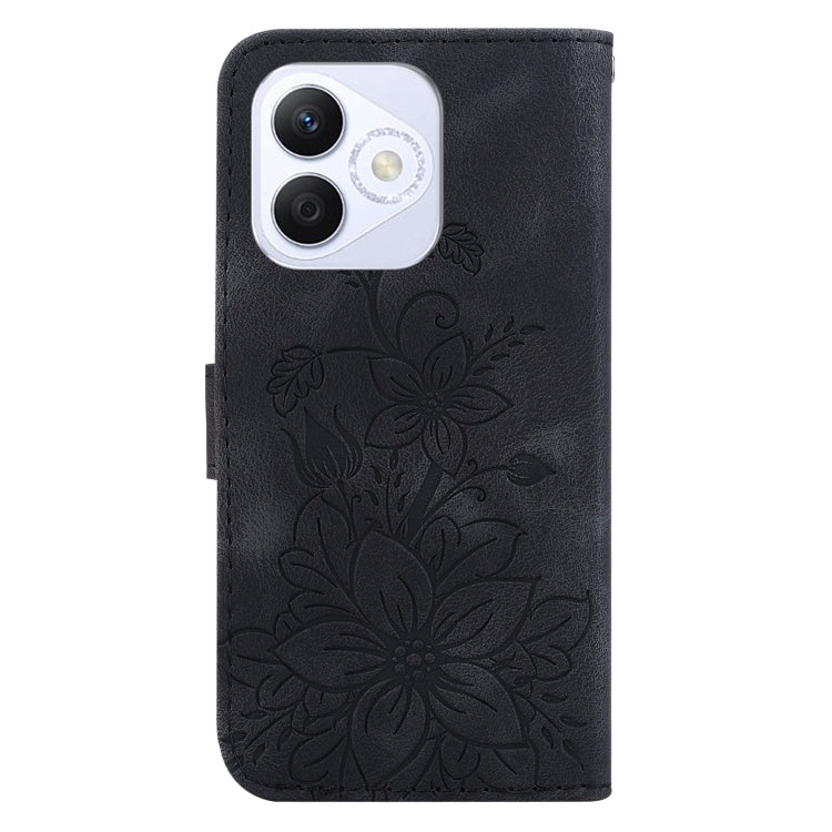 For Honor X60i Lily Embossed Leather Phone Case