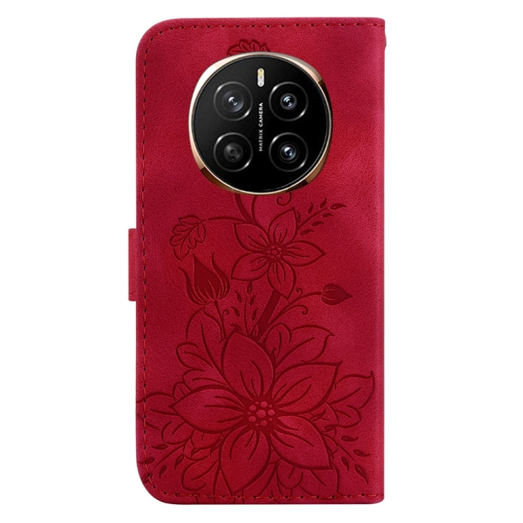 For Honor Magic7 Lily Embossed Leather Phone Case