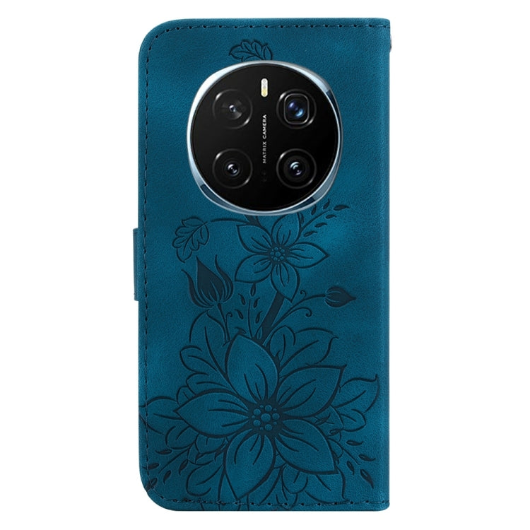 For Honor Magic7 Pro Lily Embossed Leather Phone Case