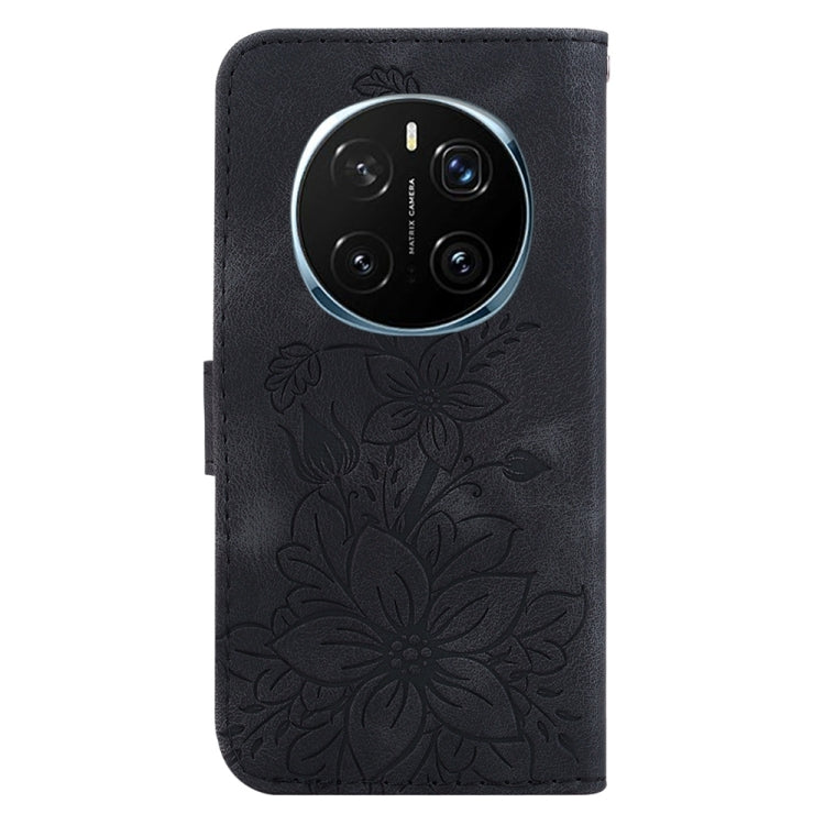 For Honor Magic7 Pro Lily Embossed Leather Phone Case