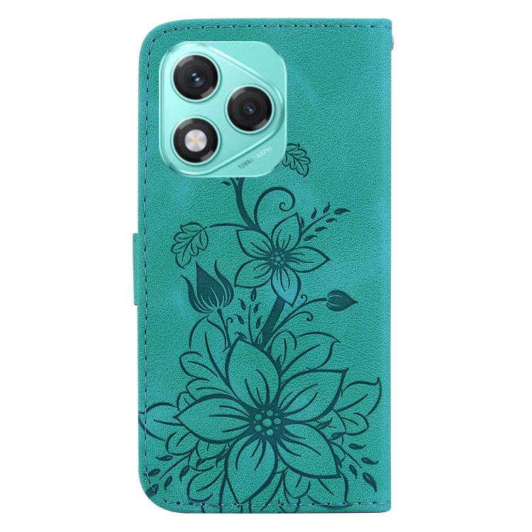 For Honor 400 Lite Global Lily Embossed Leather Phone Case