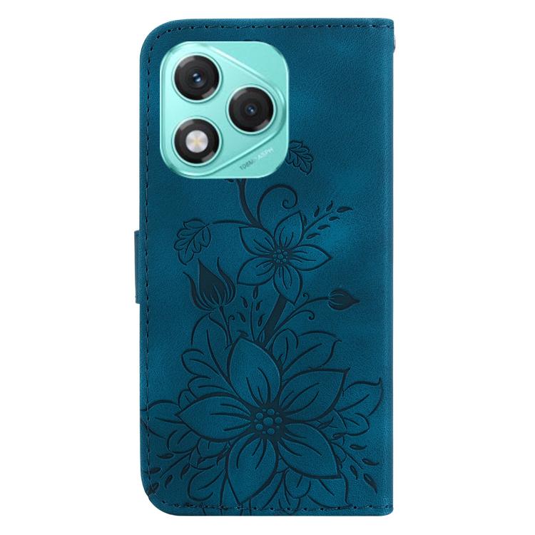 For Honor 400 Lite Global Lily Embossed Leather Phone Case