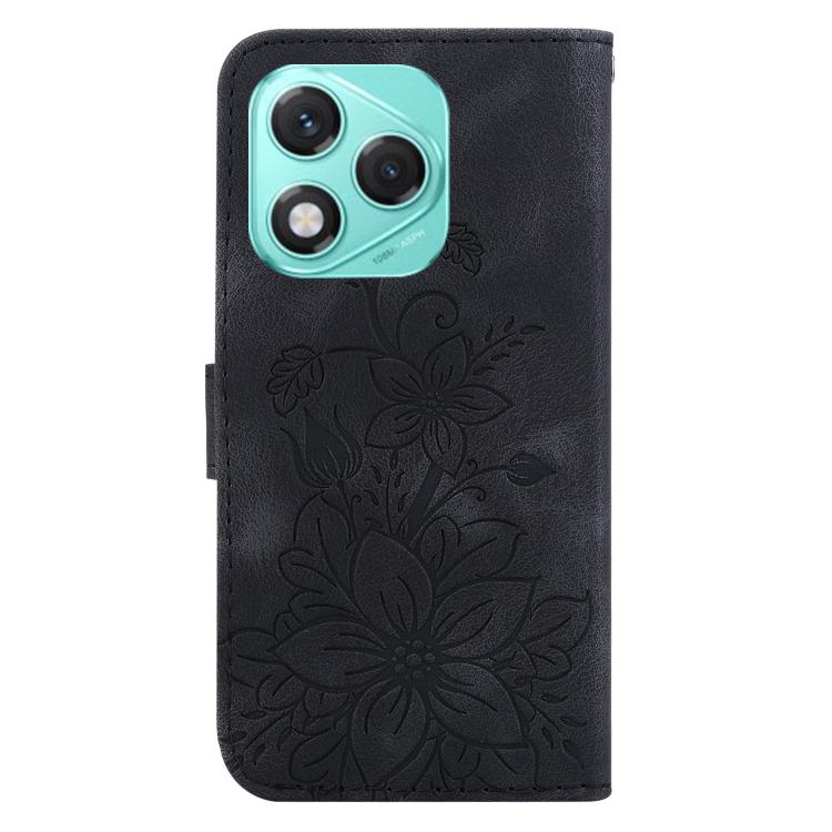 For Honor 400 Lite Global Lily Embossed Leather Phone Case