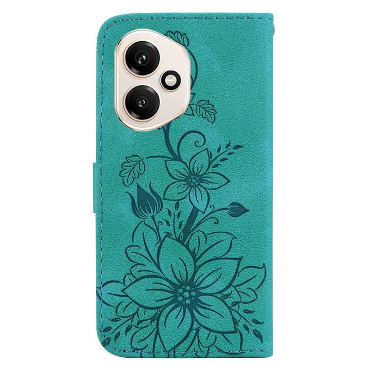 For Honor 400 Global 156.5mm Lily Embossed Leather Phone Case