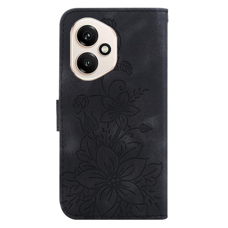 For Honor 400 Global 156.5mm Lily Embossed Leather Phone Case