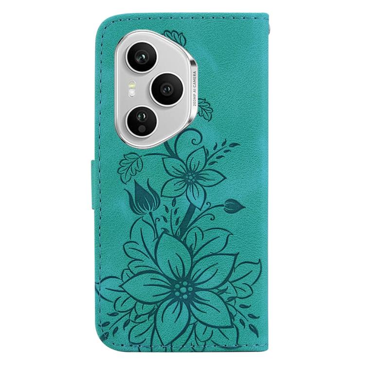 For Honor 400 Pro Global 160.8mm Lily Embossed Leather Phone Case