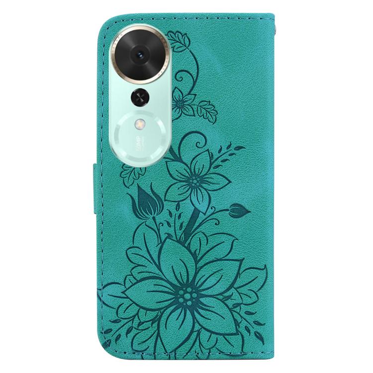 For Honor Play 70 Plus Lily Embossed Leather Phone Case