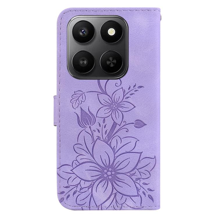 For Honor 400 Smart 4G / 5G Lily Embossed Leather Phone Case