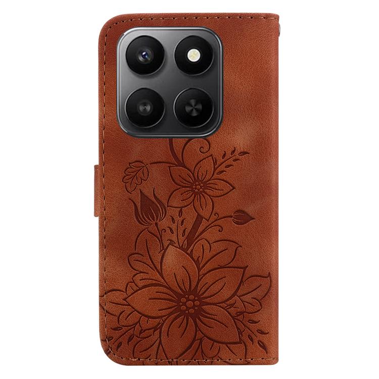 For Honor 400 Smart 4G / 5G Lily Embossed Leather Phone Case