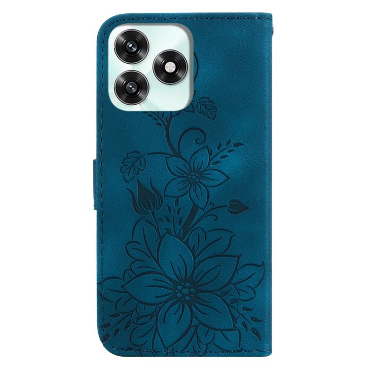 For Honor X5c 4G / X5c Plus Lily Embossed Leather Phone Case