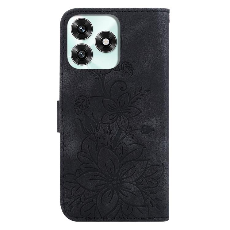 For Honor X5c 4G / X5c Plus Lily Embossed Leather Phone Case