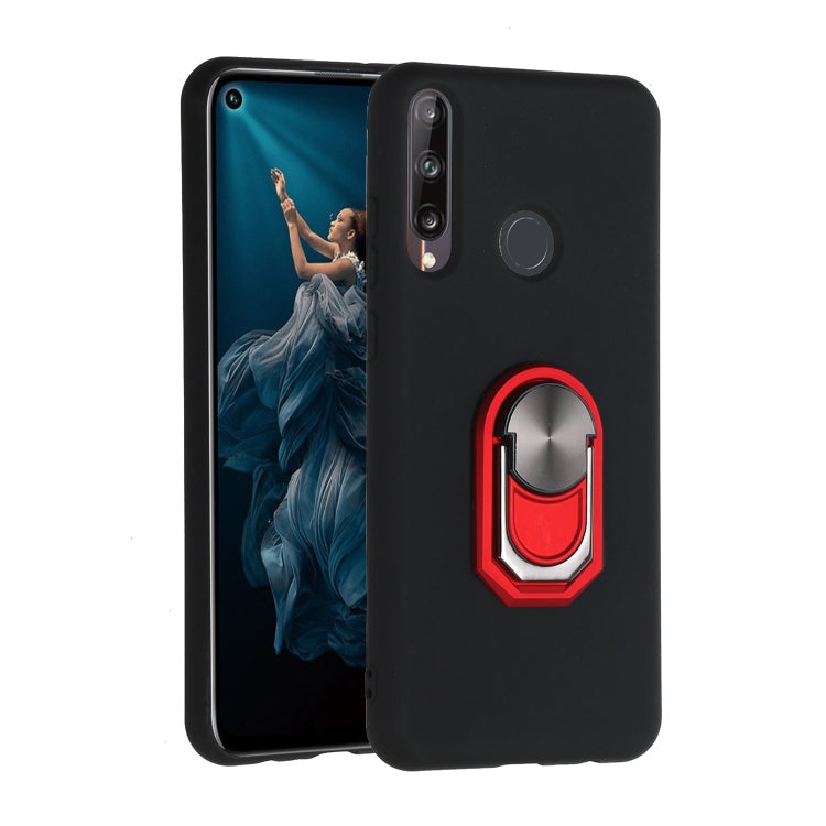 For Huawei Y6p (2020) Black Armor PC + TPU Shockproof Protective Case with Ring Holder