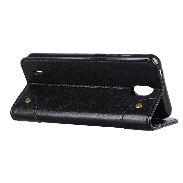 For Nokia C2 Copper Buckle Nappa Texture Horizontal Flip Leather Case with Holder & Card Slots & Wallet