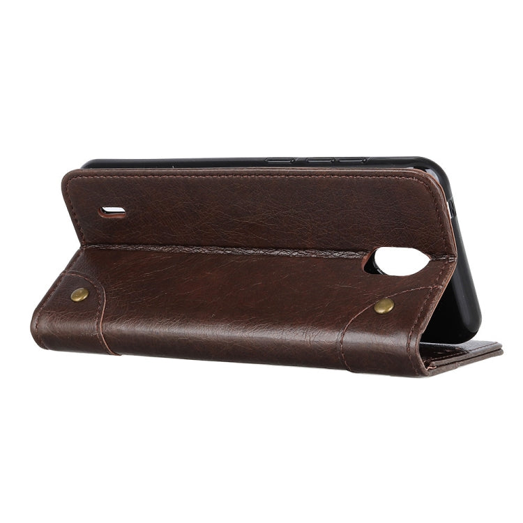 For Nokia C2 Copper Buckle Nappa Texture Horizontal Flip Leather Case with Holder & Card Slots & Wallet