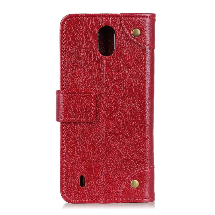 For Nokia C2 Copper Buckle Nappa Texture Horizontal Flip Leather Case with Holder & Card Slots & Wallet