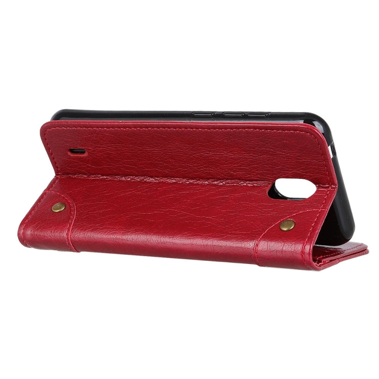 For Nokia C2 Copper Buckle Nappa Texture Horizontal Flip Leather Case with Holder & Card Slots & Wallet