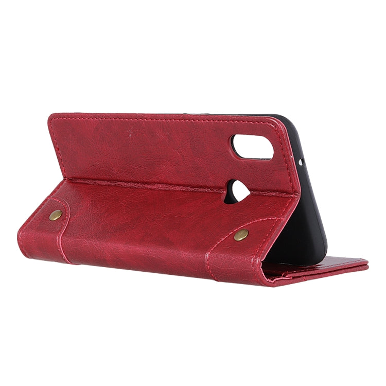 For Vodafone Smart V11 Copper Buckle Nappa Texture Horizontal Flip Leather Case with Holder & Card Slots & Wallet