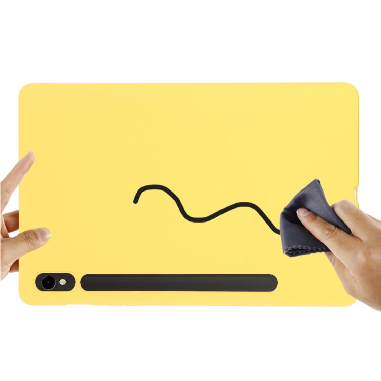 For Samsung Galaxy Tab S10 Lite 5G/S10/S10 FE Pure Color Liquid Silicone Shockproof Tablet Case