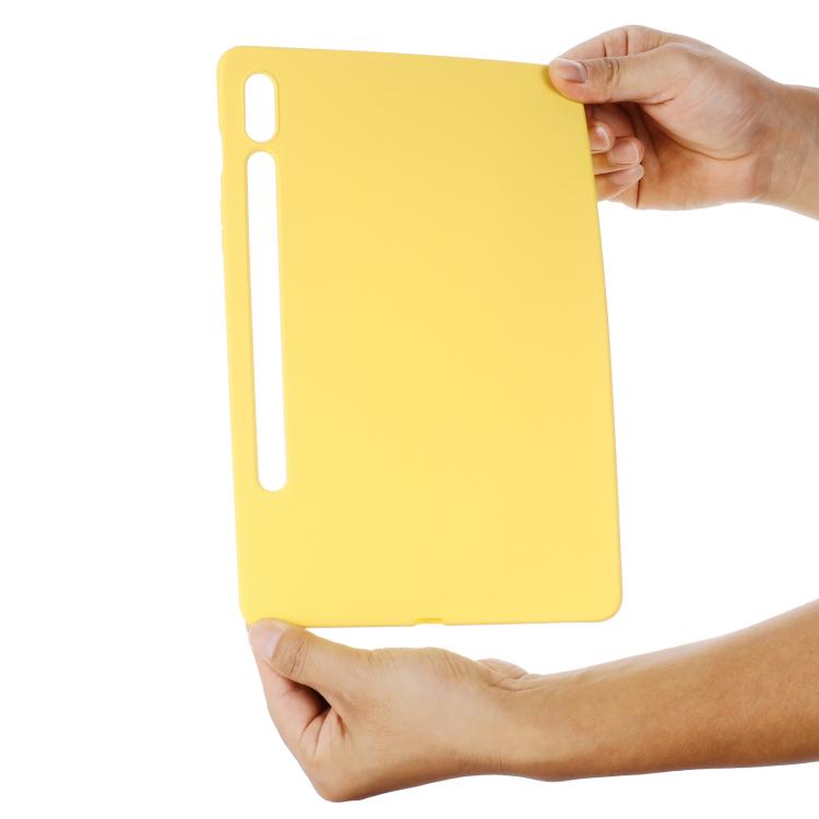 For Samsung Galaxy Tab S10 Lite 5G/S10/S10 FE Pure Color Liquid Silicone Shockproof Tablet Case