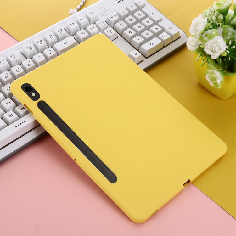For Samsung Galaxy Tab S10 Lite 5G/S10/S10 FE Pure Color Liquid Silicone Shockproof Tablet Case