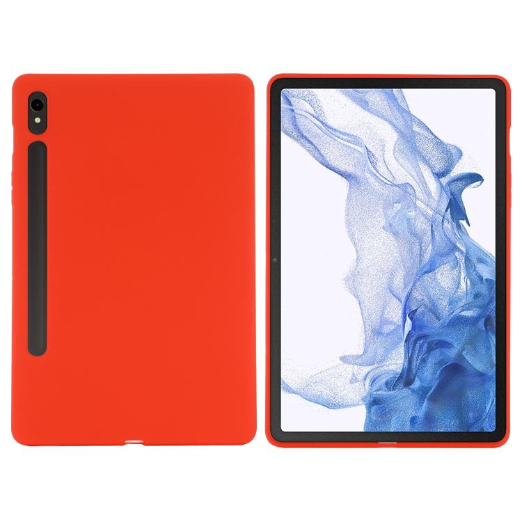 For Samsung Galaxy Tab S10 Lite 5G/S10/S10 FE Pure Color Liquid Silicone Shockproof Tablet Case