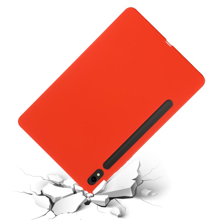For Samsung Galaxy Tab S10 Lite 5G/S10/S10 FE Pure Color Liquid Silicone Shockproof Tablet Case