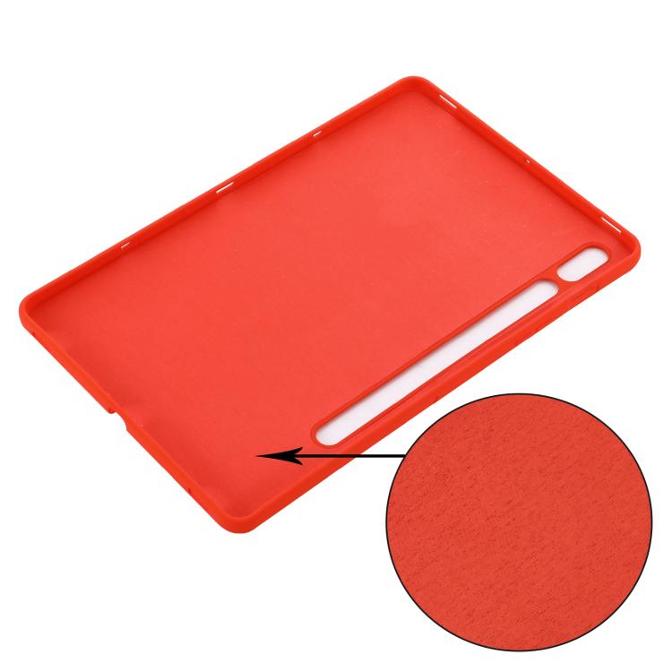 For Samsung Galaxy Tab S10 Lite 5G/S10/S10 FE Pure Color Liquid Silicone Shockproof Tablet Case