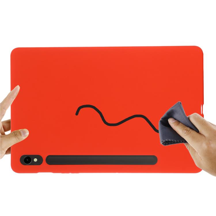 For Samsung Galaxy Tab S10 Lite 5G/S10/S10 FE Pure Color Liquid Silicone Shockproof Tablet Case