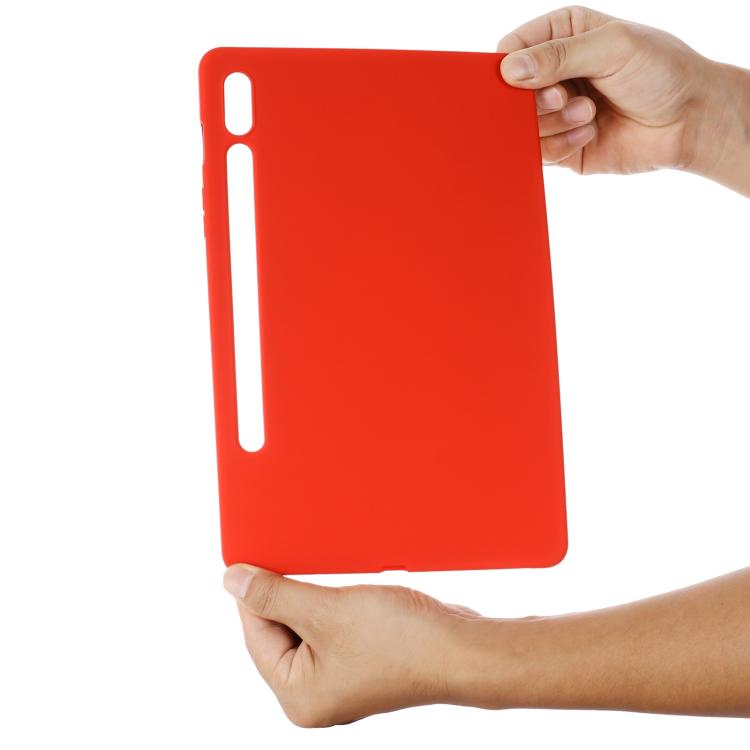 For Samsung Galaxy Tab S10 Lite 5G/S10/S10 FE Pure Color Liquid Silicone Shockproof Tablet Case